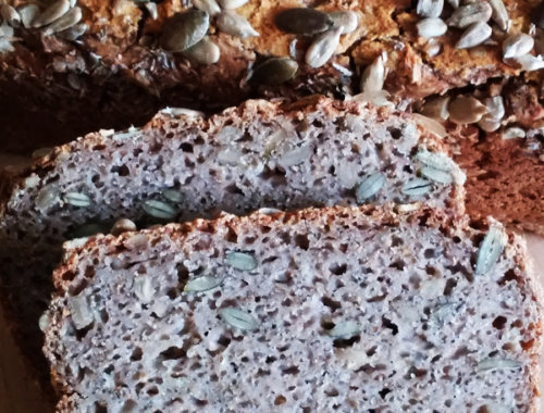 Bezglutenowy chleb gryczany z ziarnami - razowy, prosty, zdrowy i szybki