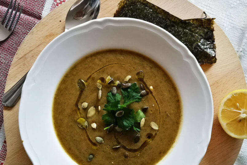 Wegańska zupa rybna - kremowa wigilijna zupa - WEGAŃSKA WIGILIA