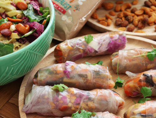 Azjatyckie sajgonki - wegańskie springrolls z warzywami i pikantnymi orzechami - proste, szybkie, tanie
