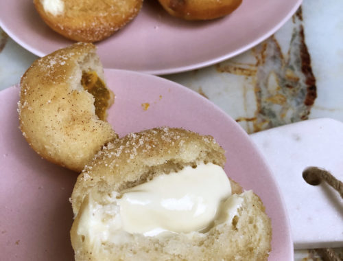Pączki z budyniem waniliowym - wegańskie pączki